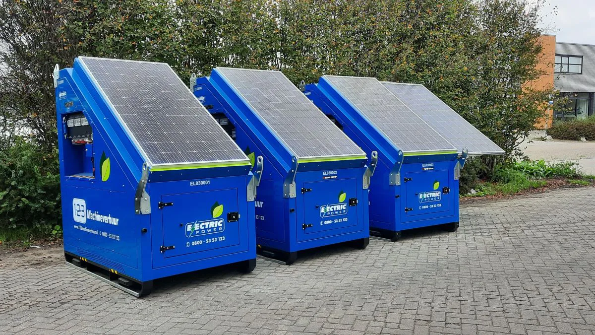 123 Machineverhuur levert een batterypack met een accucapaciteit van 24 kWh. (Beeld: 123 Machineverhuur)