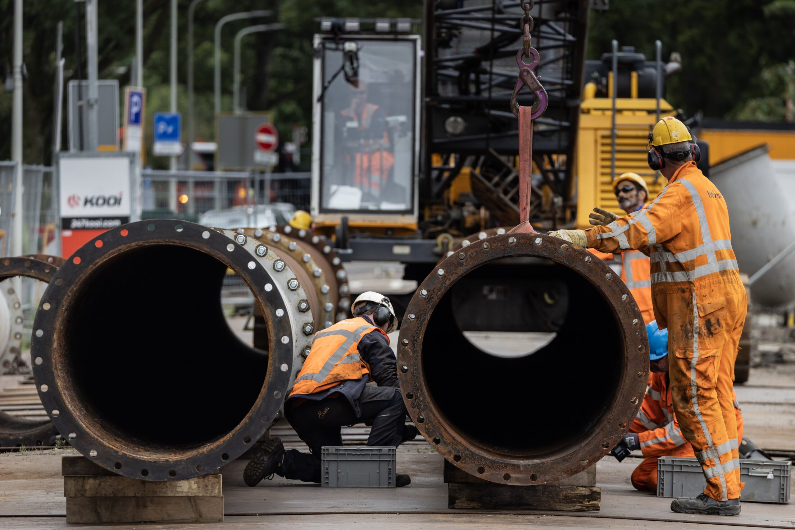 Aanleg van een warmtenet. Foto: ANP/Hollandse Hoogte/Laurens van Putten.