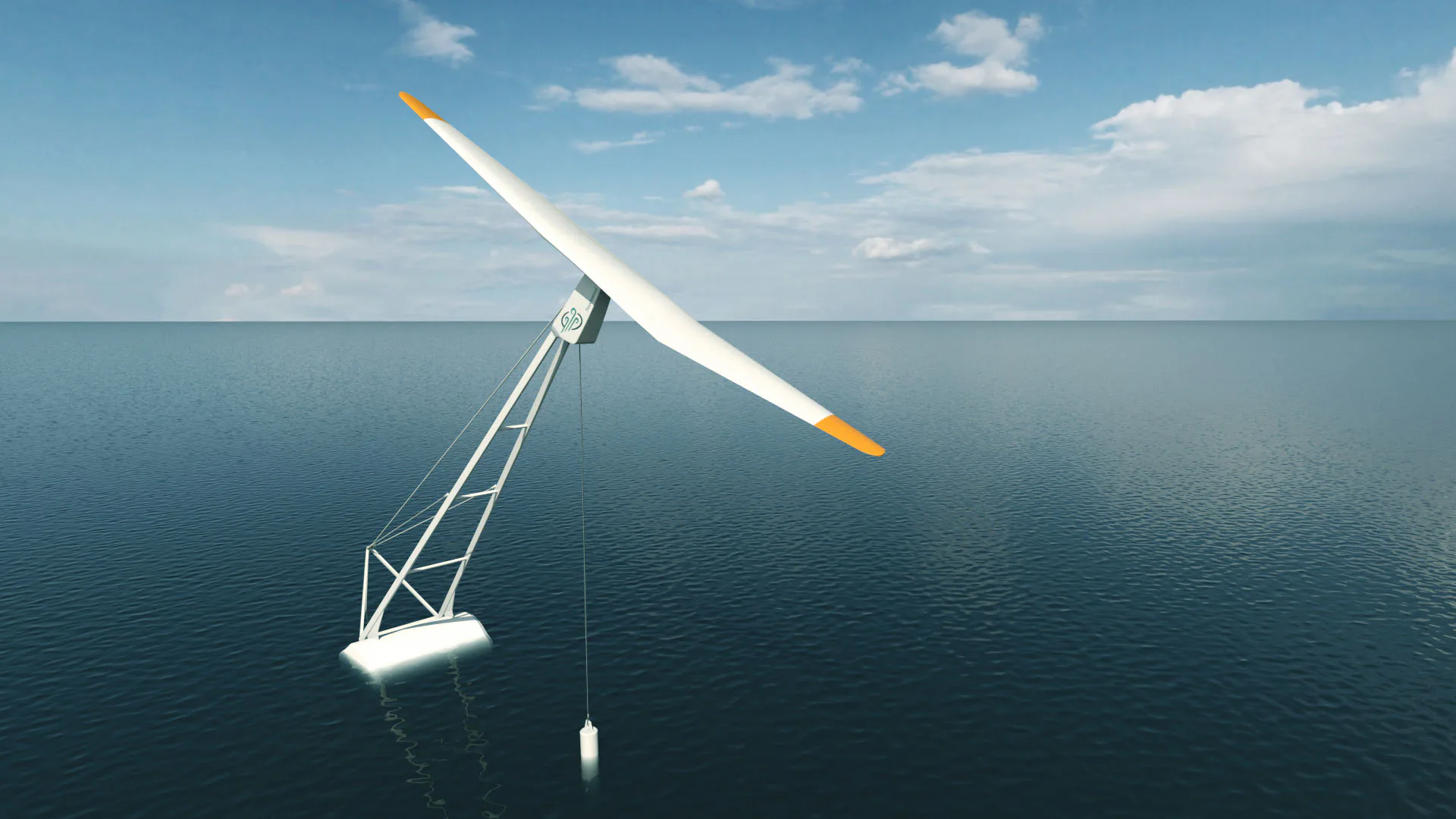 Door het tilten van de rotor wordt de energie-opbrengst van de turbine gereguleerd. Beeld: TouchWind.