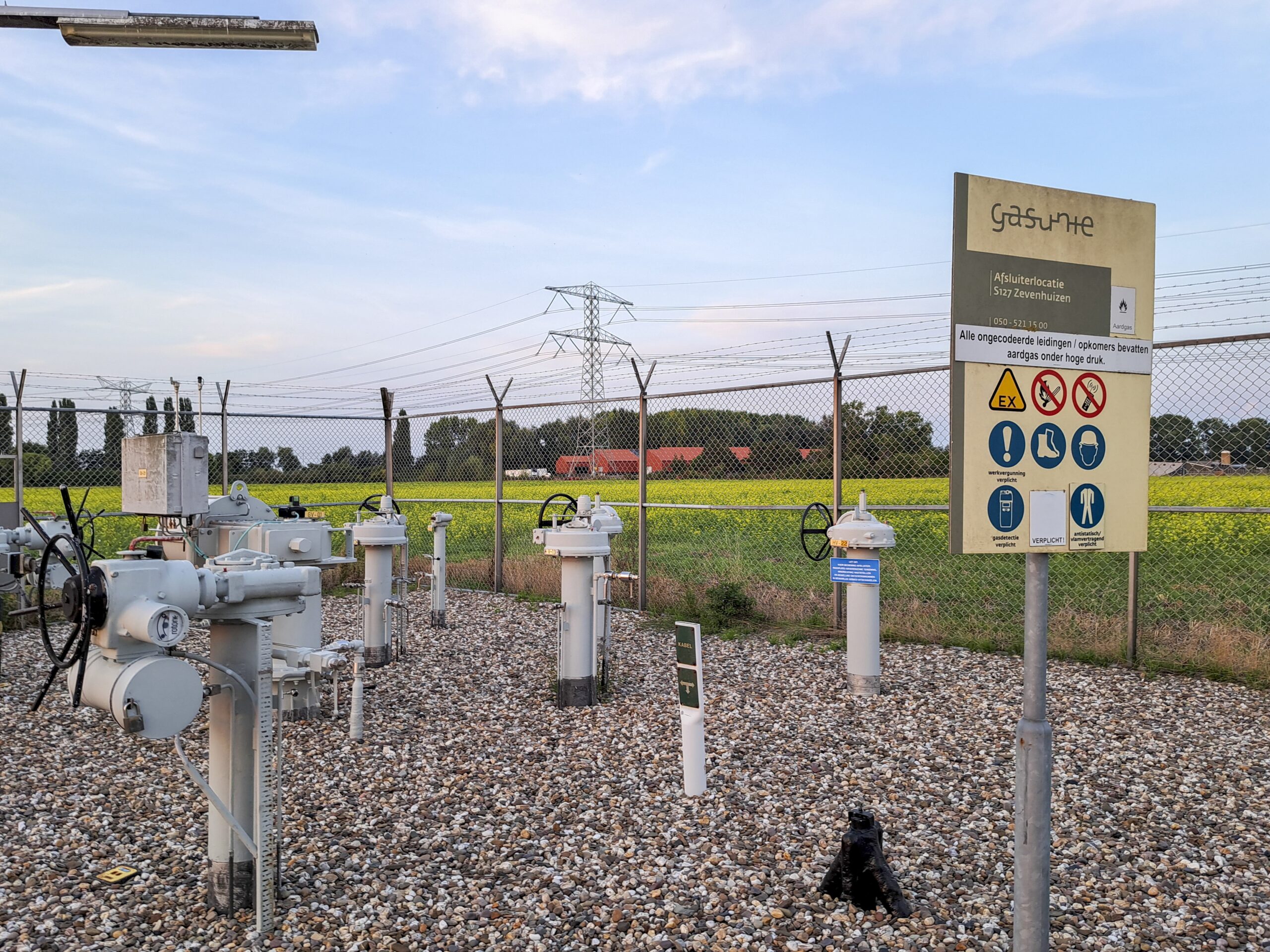 Afsluiterlocatie van Gasunie. Foto: Caki Media. 