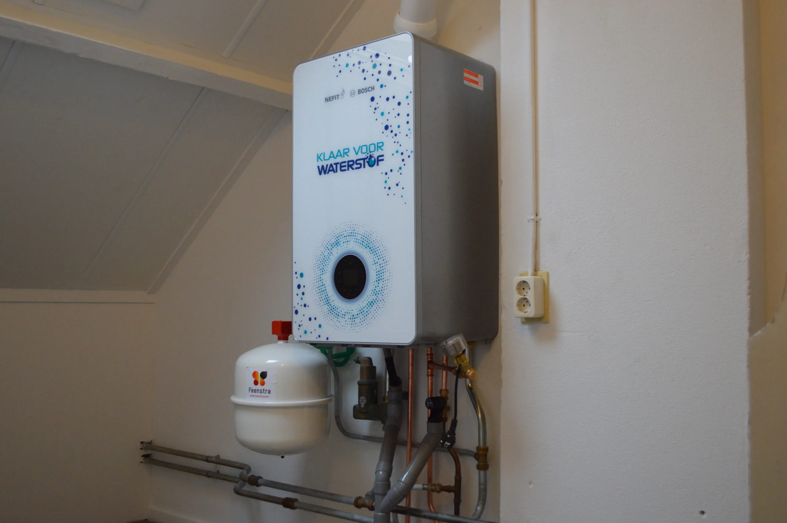 Waterstofketel van Nefit Bosch in Uithoorn. Foto: Tijdo van der Zee