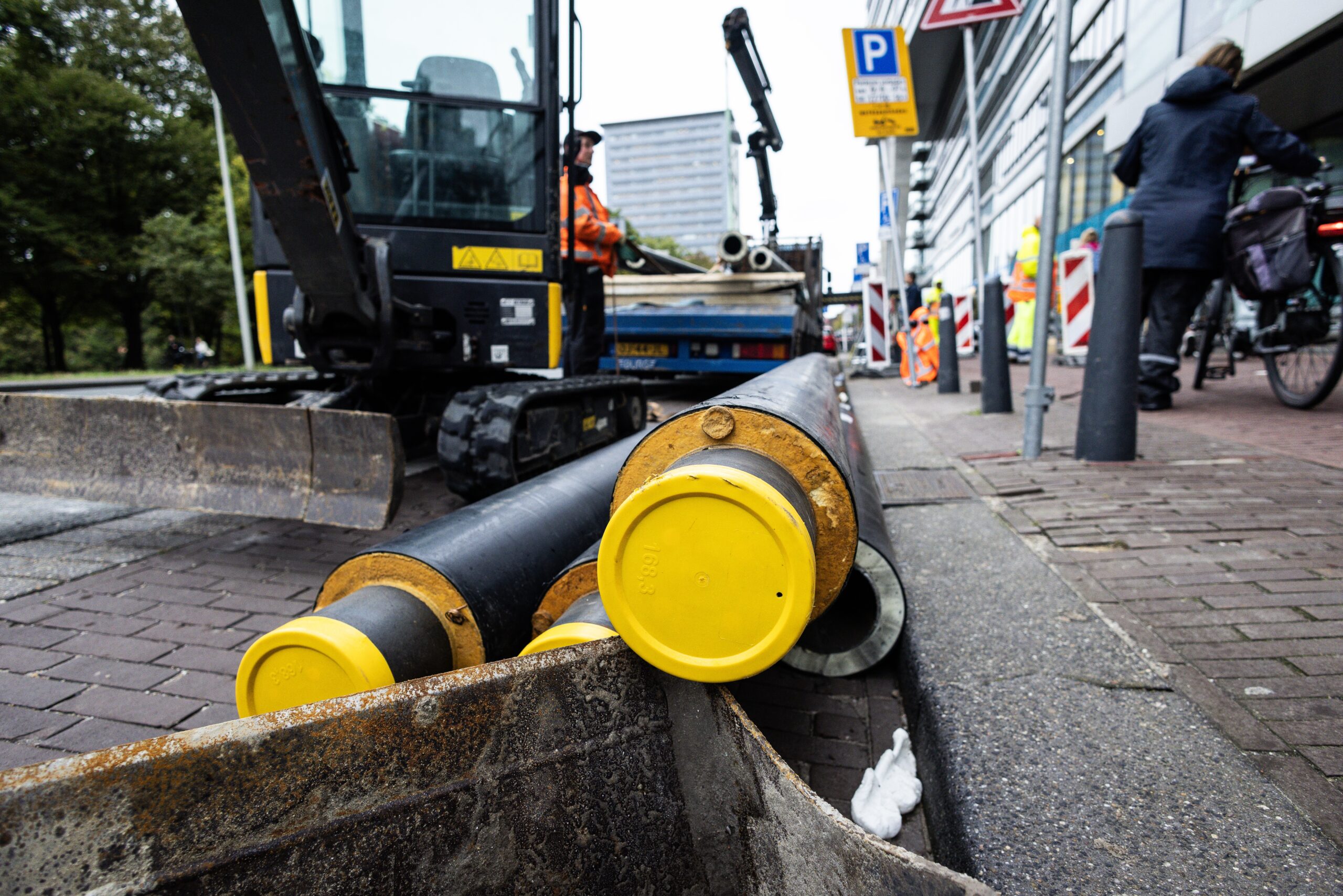 Aanleg van een warmtenet in Den Haag. Foto: ANP/Hollandse Hoogte/Laurens van Putten