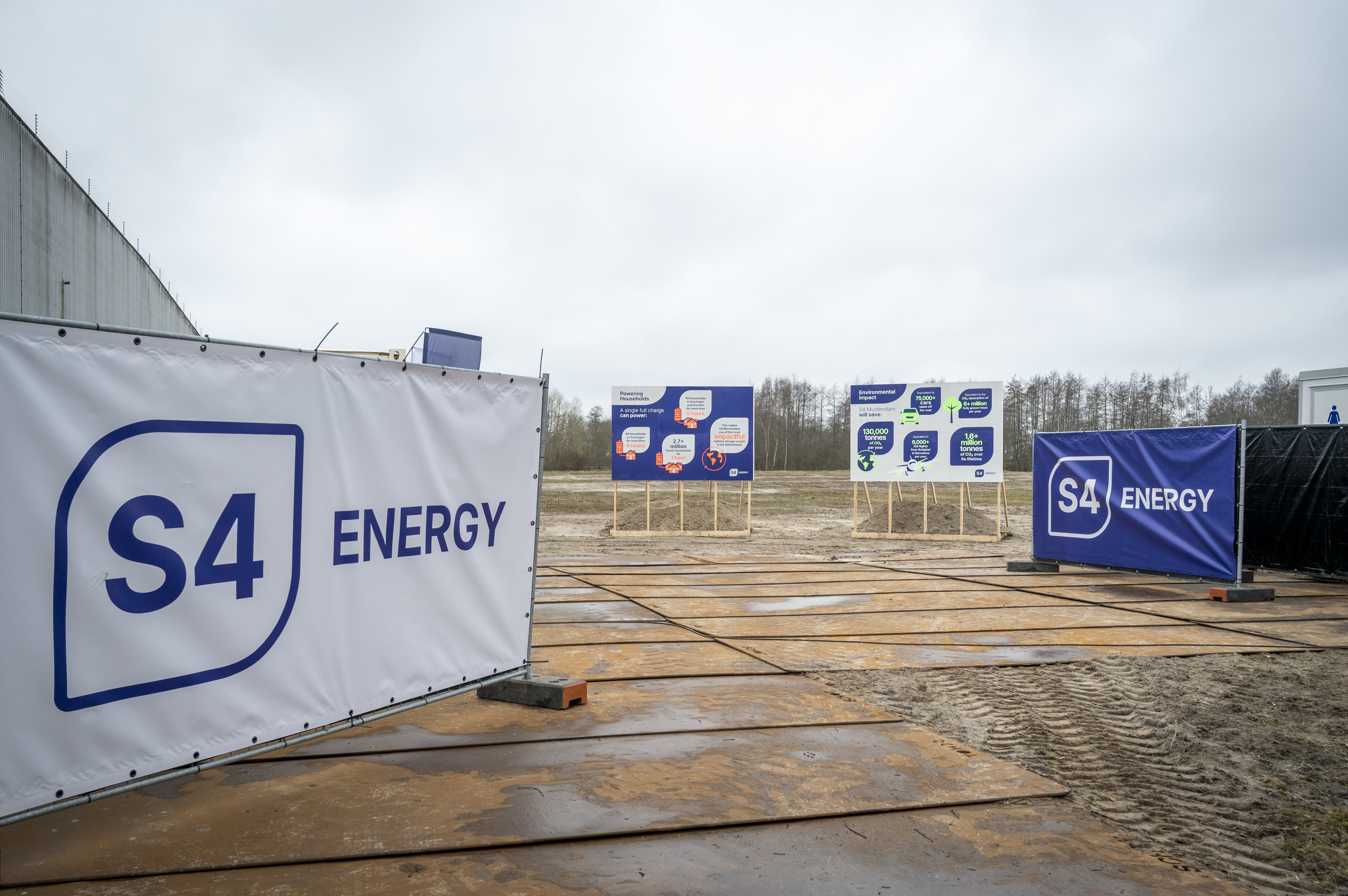 BESS project Muntendam in aanbouw. 