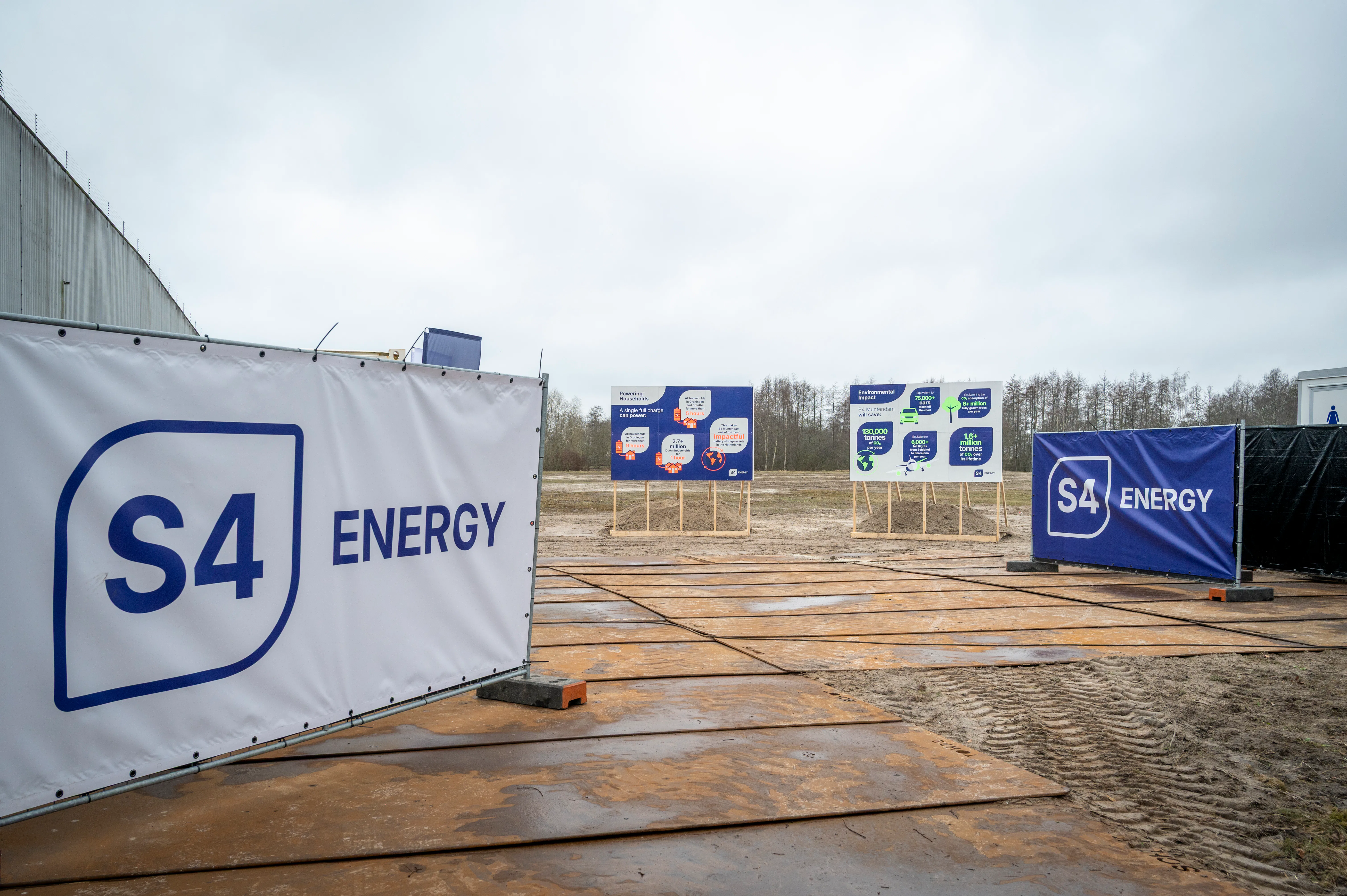 BESS project Muntendam in aanbouw.