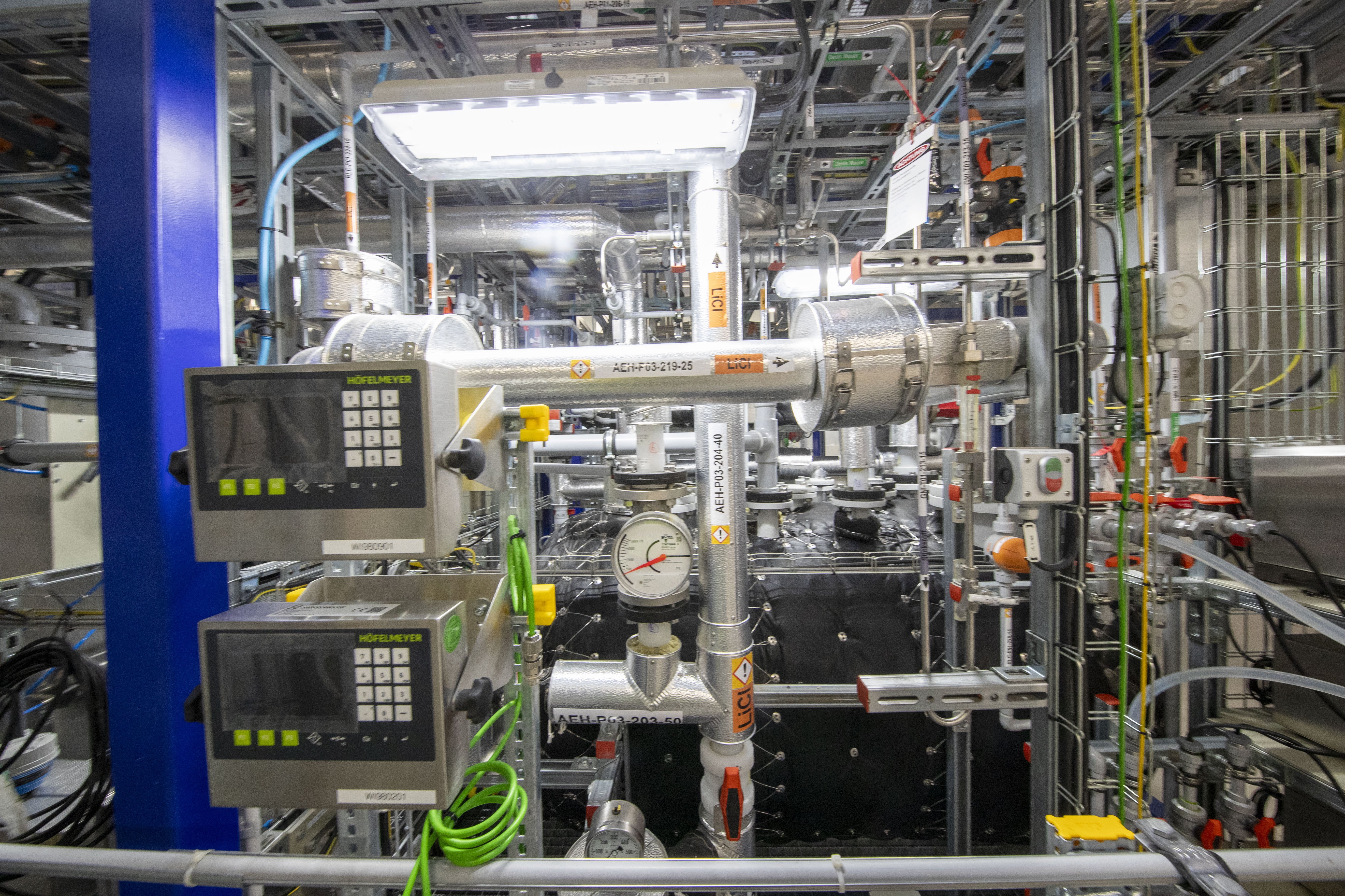 Startup Vulcan Energy in Duitsland werkt in een demonstratiefabriek aan de productie van lithium hydroxide. Foto: Helmut Fricke/dpa