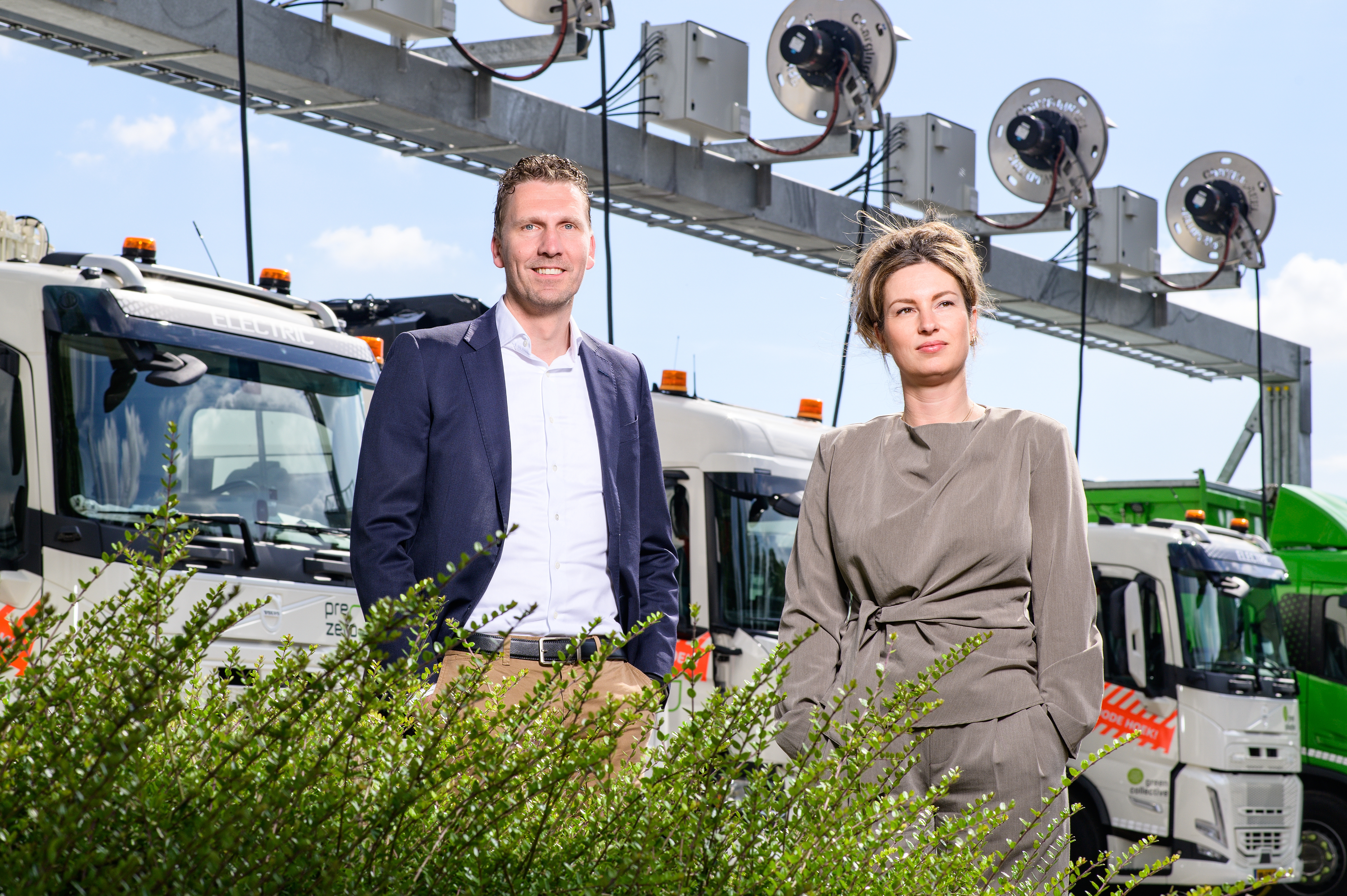 Remko Walsweer, CFO van PreZero Nederland, en Kelly Hauspie-van Lith, senior HSEQ business partner. Foto's: Christiaan Krop