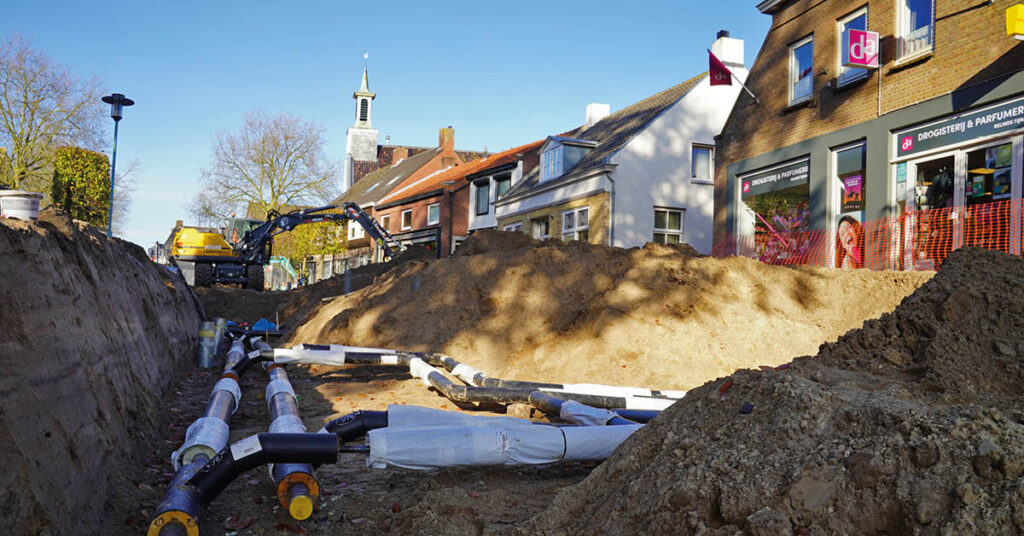 Aanleg van het warmtenet in Terheijden. Foto: Traais Energie Collectief 