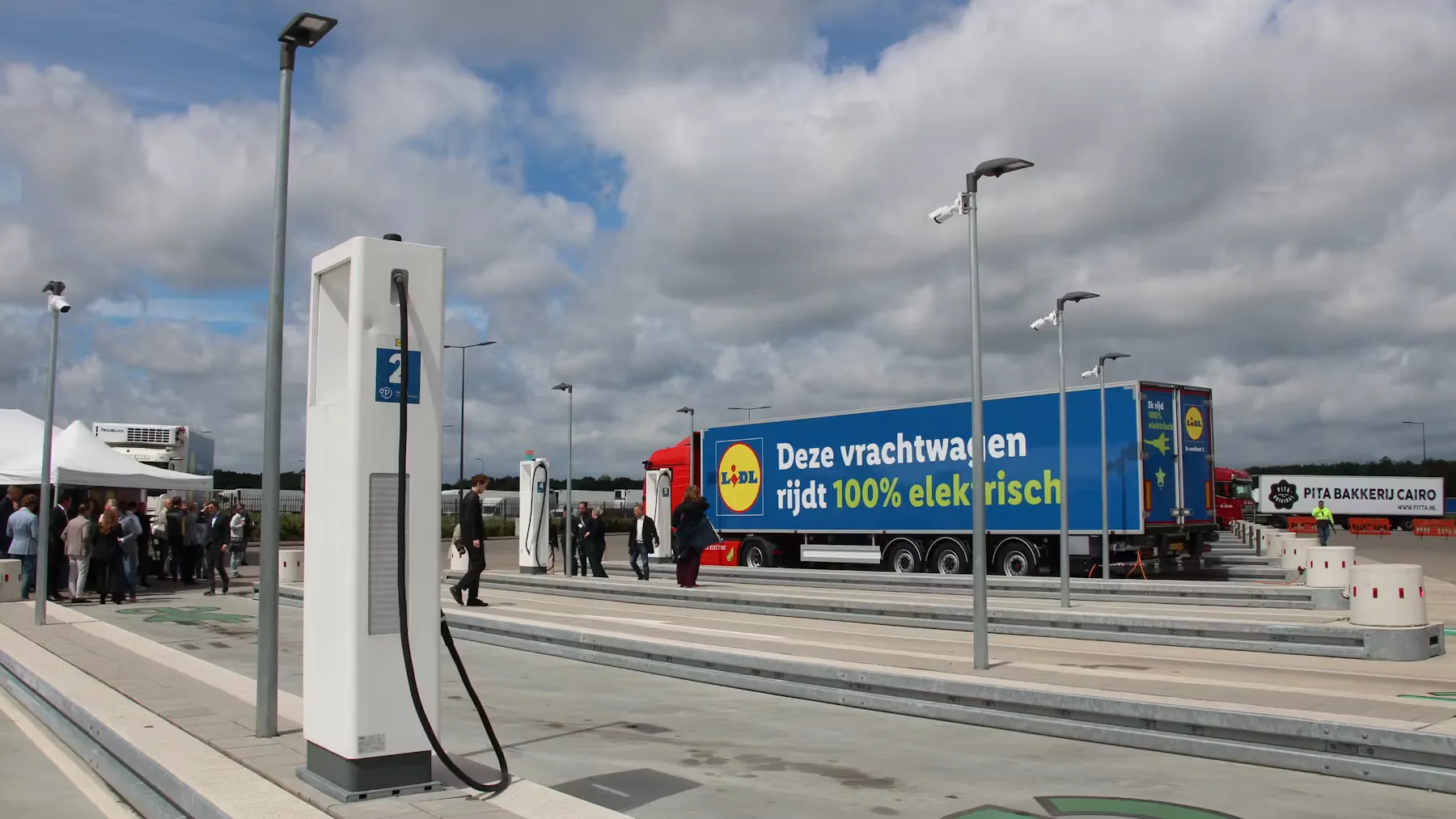 Laadplein van Lidl.
