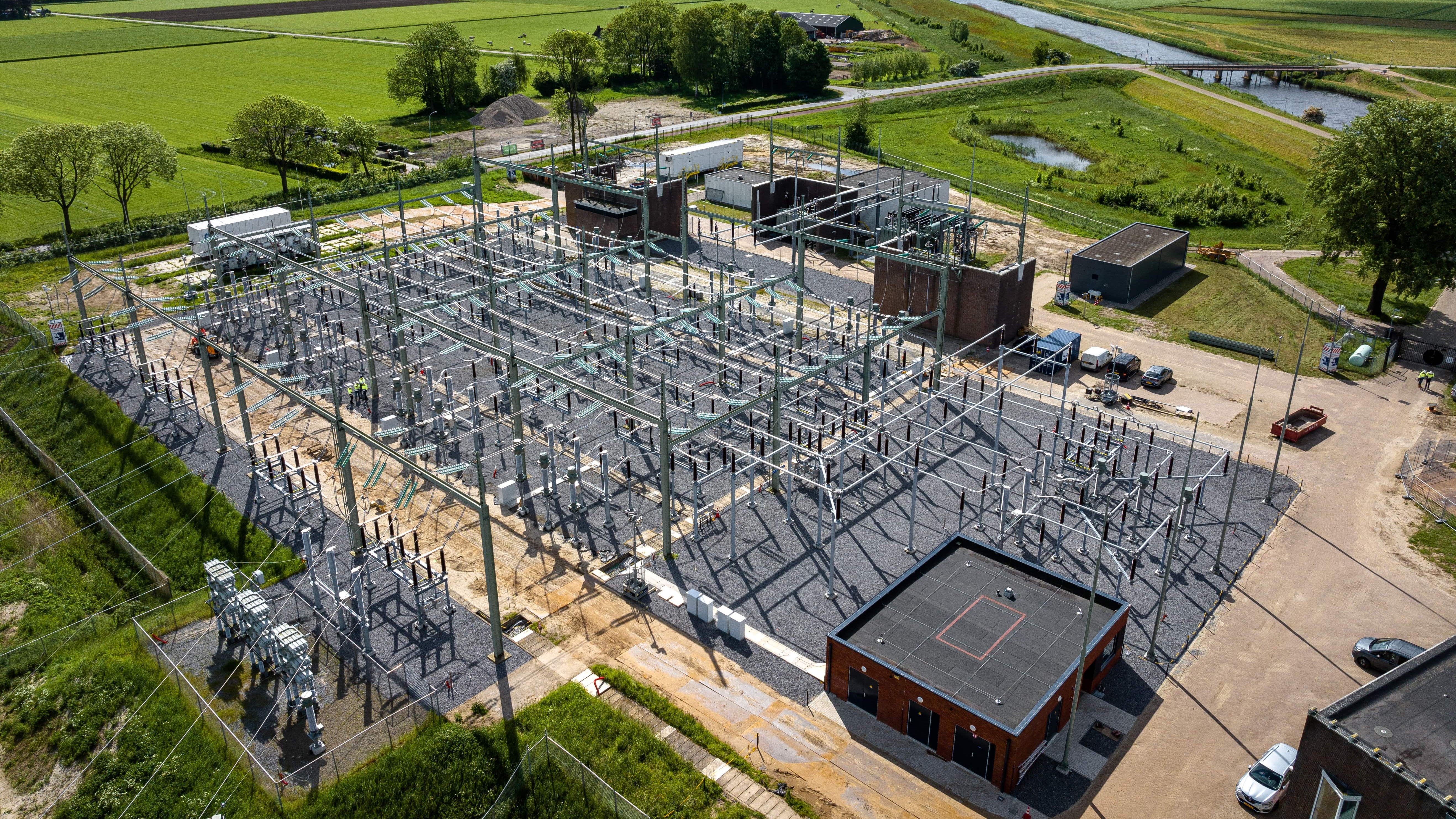 150 kV hoogspanningsstation in Waalwijk. Foto: TenneT